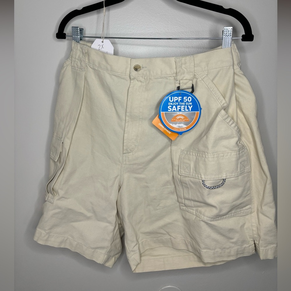 Men's Cream Cargo Shorts